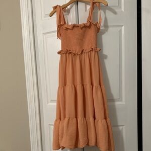 Vici peach Midi Dress